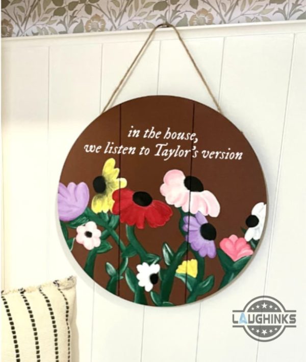 taylor swift door hanger eras piano painted flowers taylor swift tour door sign home is where the heart is decoration gift for swifties laughinks 3