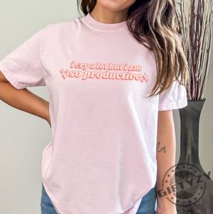 I Cry A Lot But I Am So Productive Retro Sparkle Shirt Peach Text Design Hoodie Can Do It With A Broken Heart Song Lyrics Sweatshirt Ttpd Graphic Tshirt Taylor Swift Shirt giftyzy 2