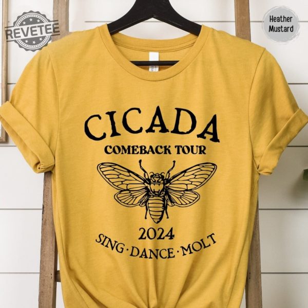 Cicada Shirt 2024 Cicada Reunion Tee Funny Cicada Concert T Shirt Bug Humor Goblincore Insect Tee Shirts Nature Lover Gift Unique revetee 4