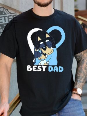 Love Bluey Daddy Heart Vintage Shirt Bluey Dad Retro 90S Tee Bluey Family Shirt Super Hero Dad Tee Fathers Day Shirt Unique revetee 2