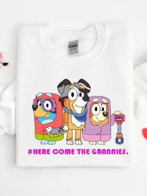 Here Come The Grannies Shirt Bluey Shirt For Grannies Disney Trip Shirt Bingo Shirt Bluey Characters Disney Trip Tee Unique revetee 4