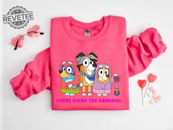 Here Come The Grannies Shirt Bluey Shirt For Grannies Disney Trip Shirt Bingo Shirt Bluey Characters Disney Trip Tee Unique revetee 5