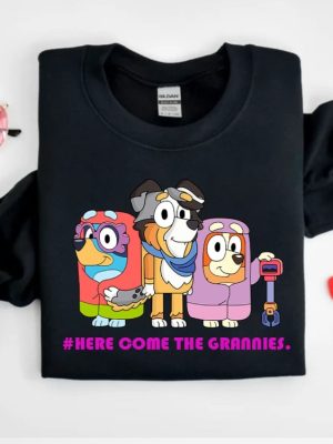 Here Come The Grannies Shirt Bluey Shirt For Grannies Disney Trip Shirt Bingo Shirt Bluey Characters Disney Trip Tee Unique revetee 6