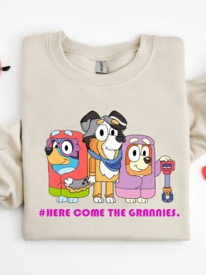 Here Come The Grannies Shirt Bluey Shirt For Grannies Disney Trip Shirt Bingo Shirt Bluey Characters Disney Trip Tee Unique revetee 7