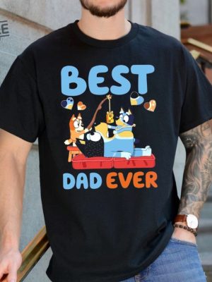 Best Dad Ever Funny Bluey Daddy Vintage Shirt Bluey Dad Retro Tee Bluey Family Shirt Super Hero Dad Tee Fathers Day Shirt Unique revetee 2