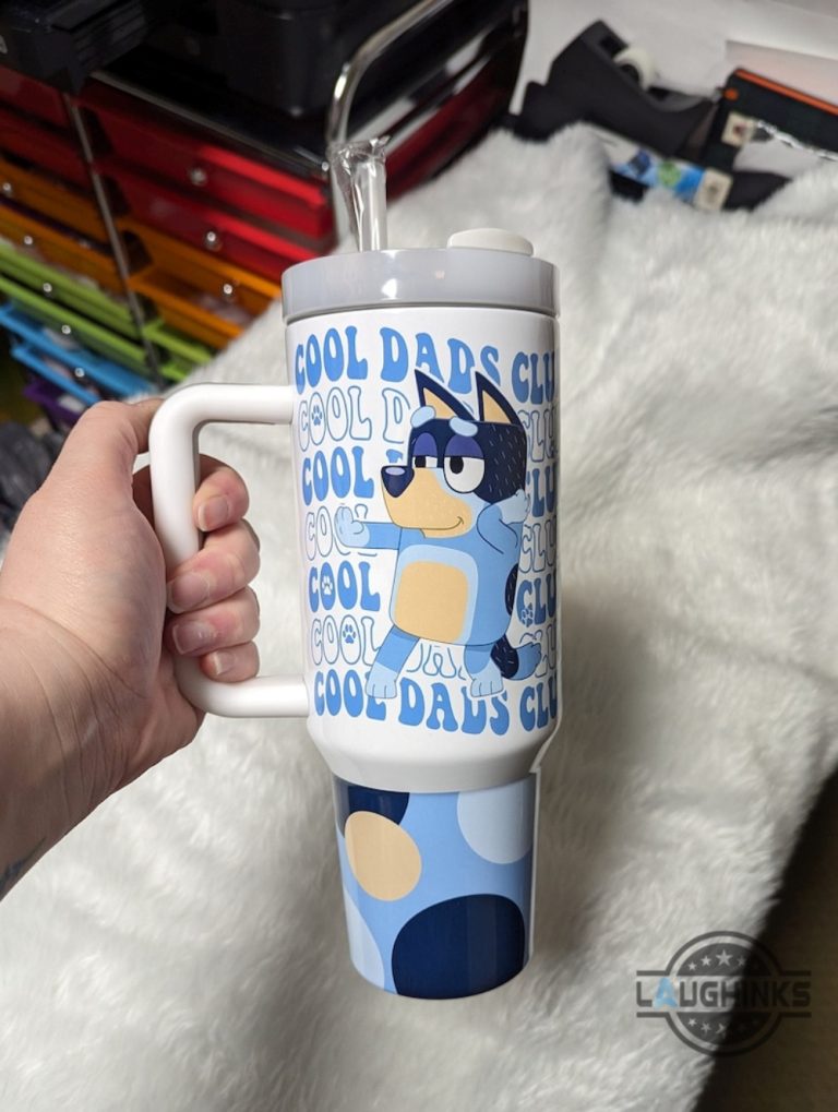 Bluey Dad Cup 40 Oz Bluey Cool Dads Club 40Oz Stanley Tumbler Dupe ...