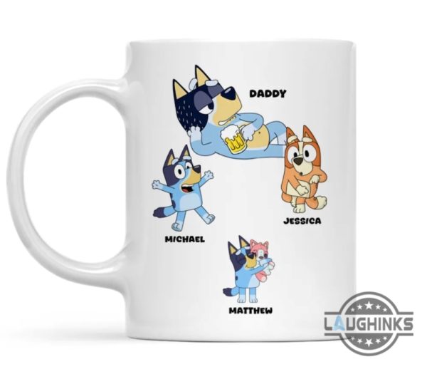 best dad ever bluey mug custom father and kids bluey family funny coffee cups 11oz 15oz personalized disney fathers day gift 2024 laughinks 3