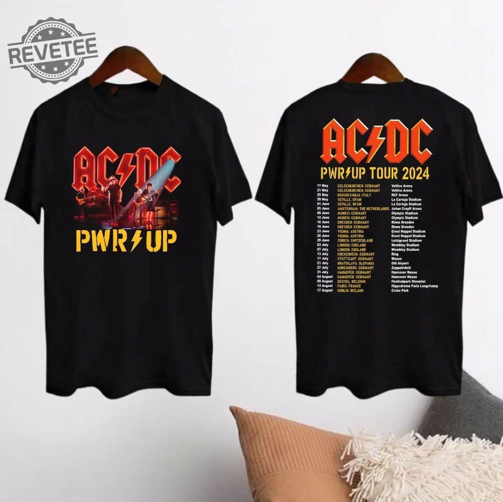 Acdc Shirt Acdc 90S Vinatge Acdc Tee Acdc Tour 2024 Acdc Pwr Up Acdc Band Concert Rock Band Acdc Acdc Pwr Up Tour Unique