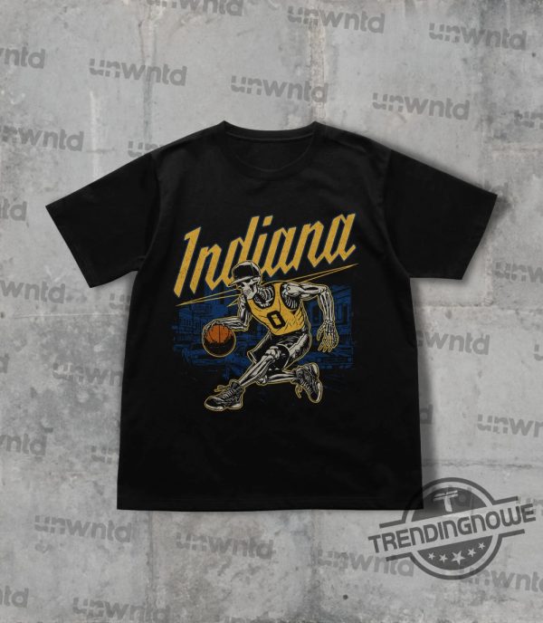 Indiana Basketball Shirt Graphic Tees Skeleton Shirt Merch Tee Gift Vintage Nba T Shirt trendingnowe 3
