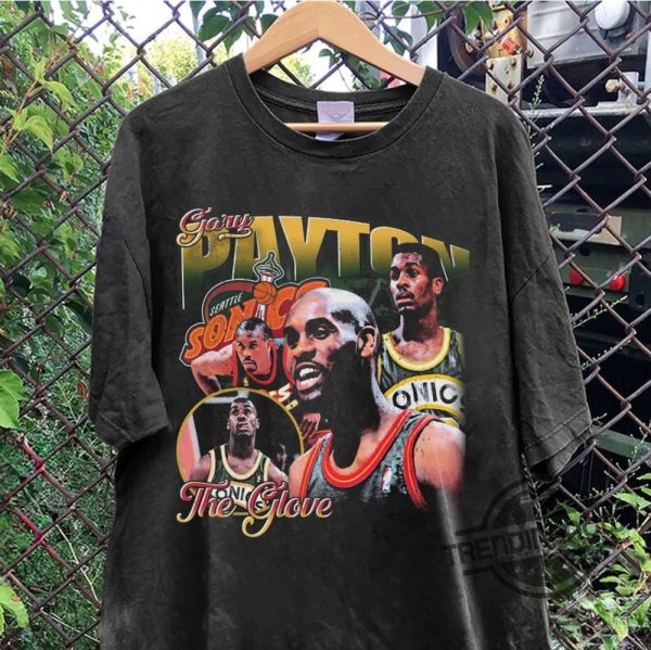 Gary Payton Shirt Seattle Supersonics Shirt Rare Hip Hop Basketball Legend The Glove Sonics T Shirt trendingnowe 1