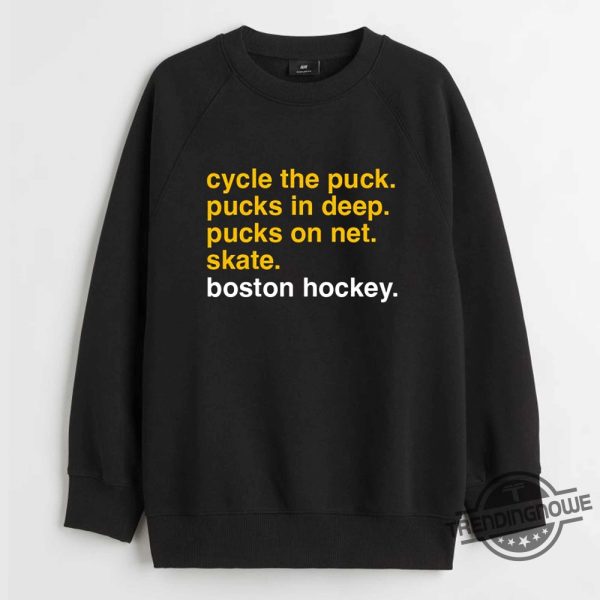 Hockey Checklist Cycle The Puck Pucks In Deep Pucks On Net Skate Boston Hockey Shirt trendingnowe 1 3
