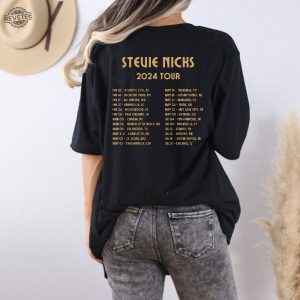 Vintage Stevie Nicks 2024 Tour Shirt Stevie Nicks Live On Tour Graphic Stevie Nicks Shirt Music Tour 2024 Shirt Unique revetee 5