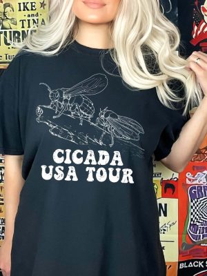 Great Cicada Comeback Tour 2024 Insect Invasion Retro Entomology Cicada Fest 2024 Broods Xix Xiii Love Tour Gift T Shirt Unique revetee 2