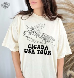 Great Cicada Comeback Tour 2024 Insect Invasion Retro Entomology Cicada Fest 2024 Broods Xix Xiii Love Tour Gift T Shirt Unique revetee 3