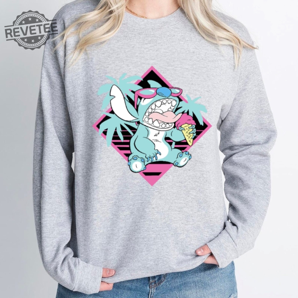 Lilo And Stitch Ice Cream Sweatshirt Ohana Means Family Sweatshirt Stitch Sweatshirt Unique