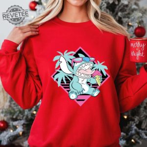 Lilo And Stitch Ice Cream Sweatshirt Ohana Means Family Sweatshirt Stitch Sweatshirt Unique revetee 5