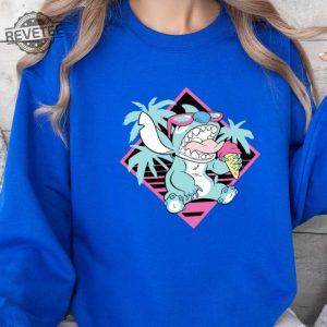 Lilo And Stitch Ice Cream Sweatshirt Ohana Means Family Sweatshirt Stitch Sweatshirt Unique revetee 6