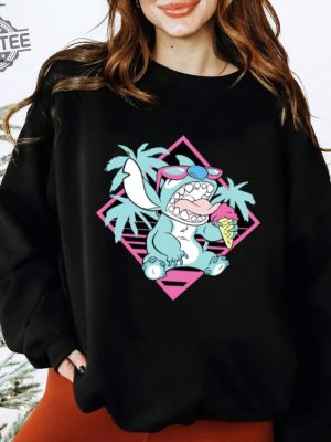 Lilo And Stitch Ice Cream Sweatshirt Ohana Means Family Sweatshirt Stitch Sweatshirt Unique revetee 8