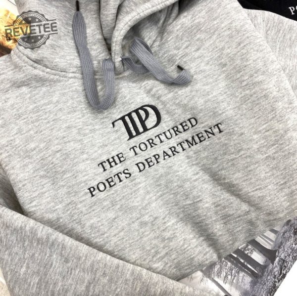 Handmade Embroidered The Tortured Poets Department Embroidered Sweatshirt Ttpd Est 2024 Embroidered Crewneck Unique revetee 1