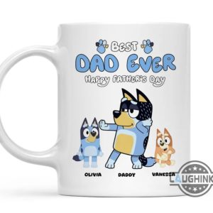 bluey dad coffee mug best dad ever funny bluey bandit ceramic cups happy fathers day gift for dads custom bluey family mugs laughinks 2