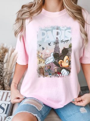 Paris Mickey Shirt Eiffel Tower Shirt Mickey Shirt Mickey Vacation Shirt Traveling Disney Shirt Retro Disney Shirt Unique revetee 3