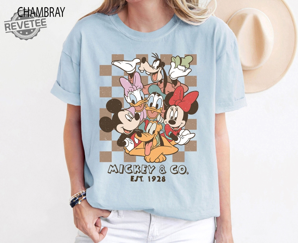 Disney Checkered Shirt Checkered Mickey Shirt Mickey And Co 1928 Shirt Retro Disney Shirt Disney Trip Shirt Unique