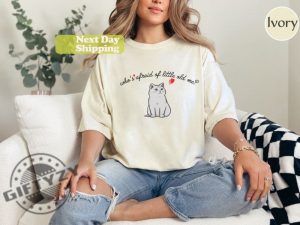 Whos Afraid Of Little Old Me Cat Shirt Cute Cat Hoodie Poets Sweatshirt Womens Tshirt Gift For Women For Mother Album Taylor Swift Shirt giftyzy 6