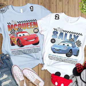 Disneyland Pixar Cars Matching Shirt Lightning Mcqueen And Sally Couple Shirt Im Lightning Sally Cars Shirt Cars Movie Shirt revetee 4