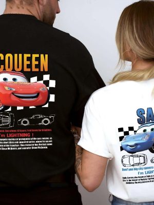 Vintage Cars Matching Shirt Mcqueen And Sally Couple Shirt Kachow Mcqueen Im Lightning Sally Cars Shirt Lightning Movie revetee 2