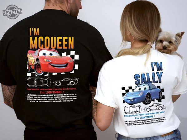 Vintage Cars Matching Shirt Mcqueen And Sally Couple Shirt Kachow Mcqueen Im Lightning Sally Cars Shirt Lightning Movie revetee 2