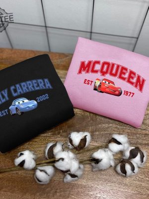 Mcqueen And Sally Sweatshirt Cars Mcqueen Sally Couple Crewneck Valentines Couple Shirt revetee 2