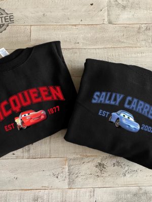 Mcqueen And Sally Sweatshirt Cars Mcqueen Sally Couple Crewneck Valentines Couple Shirt revetee 3