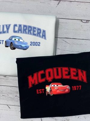 Mcqueen And Sally Sweatshirt Cars Mcqueen Sally Couple Crewneck Valentines Couple Shirt revetee 4