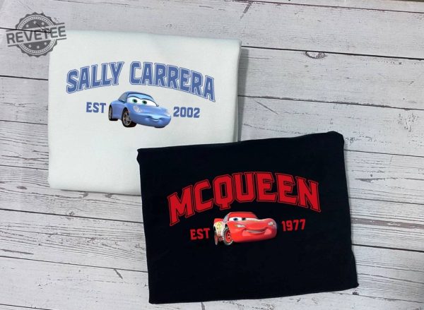 Mcqueen And Sally Sweatshirt Cars Mcqueen Sally Couple Crewneck Valentines Couple Shirt revetee 4