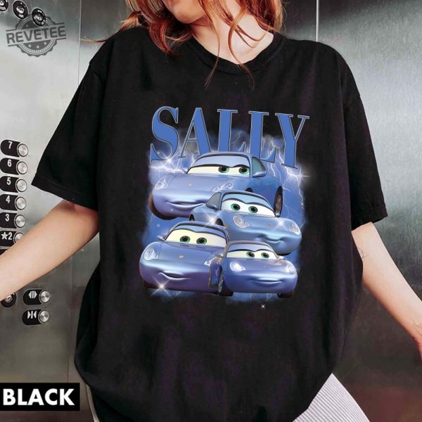 Vintage Cars Matching Shirt Lightning Mcqueen And Sally Couple T Shirt Limited Mcqueen T Shirt Oversized Washed Shirt revetee 1