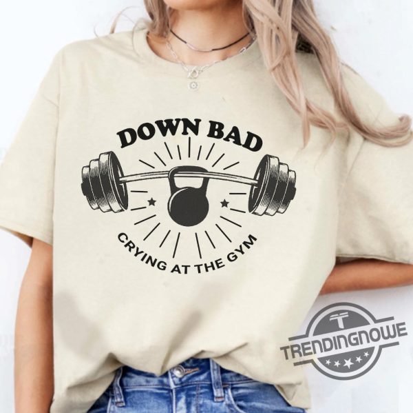 Down Bad Crying At The Gym Shirt V3 Taylor Swift Inspired Funny Skeleton Workout Gymer T Shirt Girl Skeleton Weightlifting Shirt trendingnowe 2