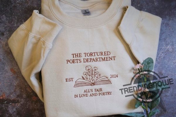 Poetry Embroidered Sweatshirt Proud Member Of Poet Dept Sweatshirt Love And Poetry New Album Sweatshirt Tortured Member Shirt trendingnowe 2