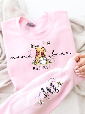 Custom Mama Bear Sweatshirt Mama Est With Kids Name On Sleeve Sweatshirt Personalized Mom Sweatshirt Mothers Day Shirt Unique revetee 3