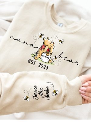 Custom Mama Bear Sweatshirt Mama Est With Kids Name On Sleeve Sweatshirt Personalized Mom Sweatshirt Mothers Day Shirt Unique revetee 4