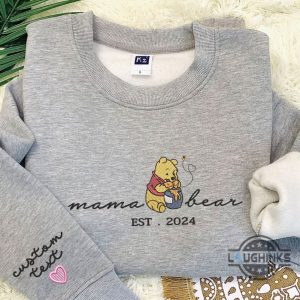 custom mama bear shirt embroidered winnie the pooh tshirt sweatshirt hoodie mothers day gift for moms laughinks 3