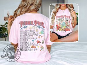 Vintage Meet Me At Pixar Pier 2 Side Shirt Retro Disney Pixar Pier Sweatshirt Disneyland Pixar Fest 2024 Tshirt Pixar Family Trip Hoodie Disney Shirt giftyzy 2