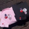 spiderman kissing upside down hello kitty embroidered sweatshirt t shirt hoodie custom sanrio hello kitty x spider man sweater laughinks 1