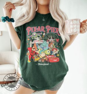 Vintage Pixar Pier Disneyland Shirt Disneyland Pixar Fest 2024 Sweatshirt Meet Me At Pixar Pier Disney Pixar Characters Hoodie Unisex Tshirt Disneyland Trip Shirt giftyzy 5