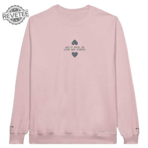Embroidered Taylor Swift Alls Fair In Love And Poetry The Tortured Poets Department Sweatshirt Ttpd Hoodie Ttpd Sweatshirt Unique revetee 1