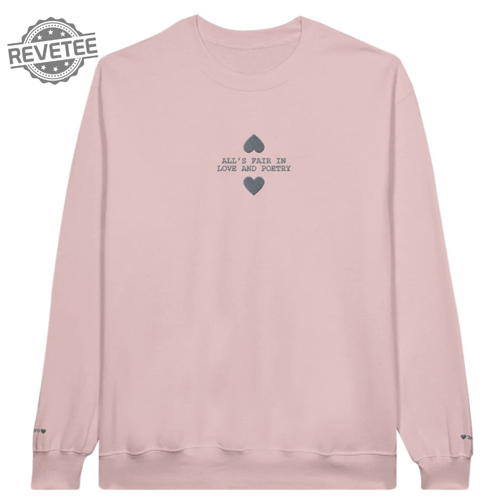 Embroidered Taylor Swift Alls Fair In Love And Poetry The Tortured Poets Department Sweatshirt Ttpd Hoodie Ttpd Sweatshirt Unique