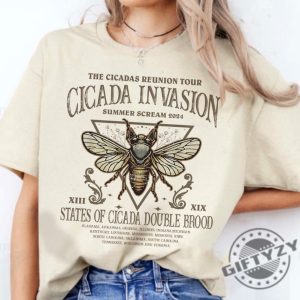 The Cicadas Reunion Tour Shirt Cicadas Invasion Summer Scream 2024 Shirt States Of Cicada Double Brood Xiii Xix Gift For Nature Lovers giftyzy 3