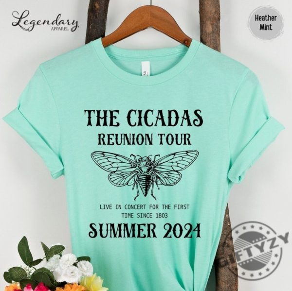 Cicada Shirt 2024 Cicada Reunion Shirt Funny Cicada Concert Tshirt Bug Humor Goblincore Insect Hoodie Unisex Sweatshirt Nature Lover Gift giftyzy 1