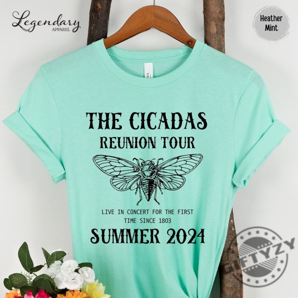 Cicada Shirt 2024 Cicada Reunion Shirt Funny Cicada Concert Tshirt Bug Humor Goblincore Insect Hoodie Unisex Sweatshirt Nature Lover Gift