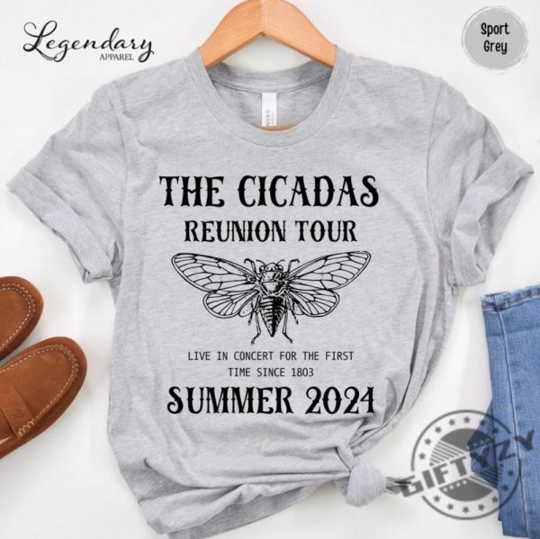 Cicada Shirt 2024 Cicada Reunion Shirt Funny Cicada Concert Tshirt Bug Humor Goblincore Insect Hoodie Unisex Sweatshirt Nature Lover Gift giftyzy 2