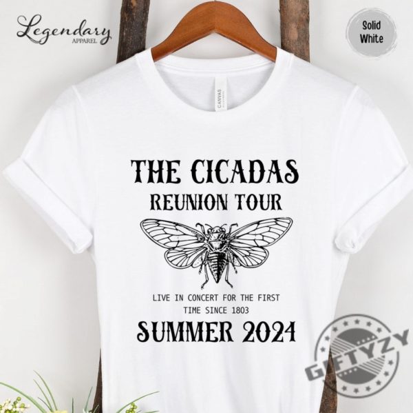 Cicada Shirt 2024 Cicada Reunion Shirt Funny Cicada Concert Tshirt Bug Humor Goblincore Insect Hoodie Unisex Sweatshirt Nature Lover Gift giftyzy 3
